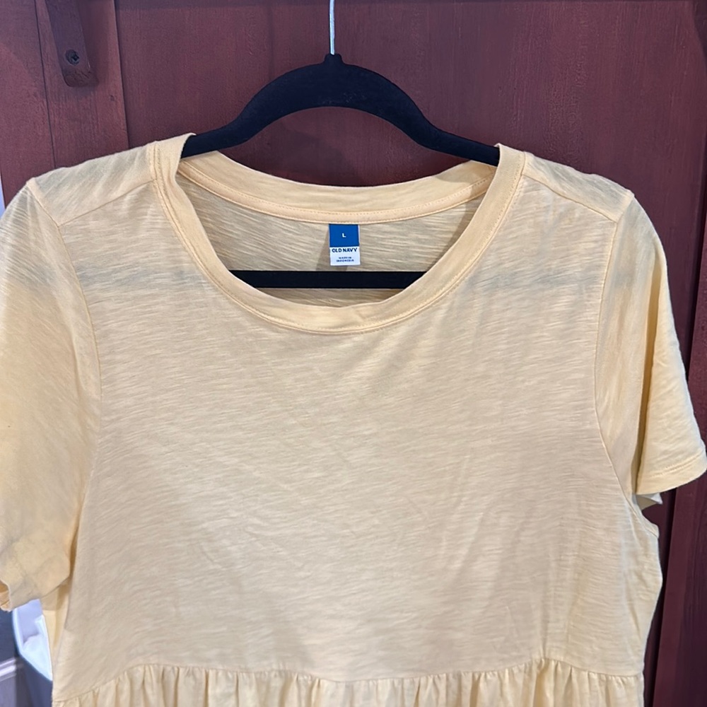 Old navy Slub knit short sleeve tiered swing dress in Morning sun